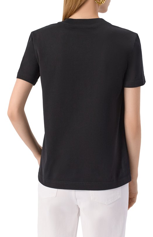 Хлопковая футболка Dolce & Gabbana F8V42Z/GDDBC Чёрный  F8V42Z/GDDBC Фото 4