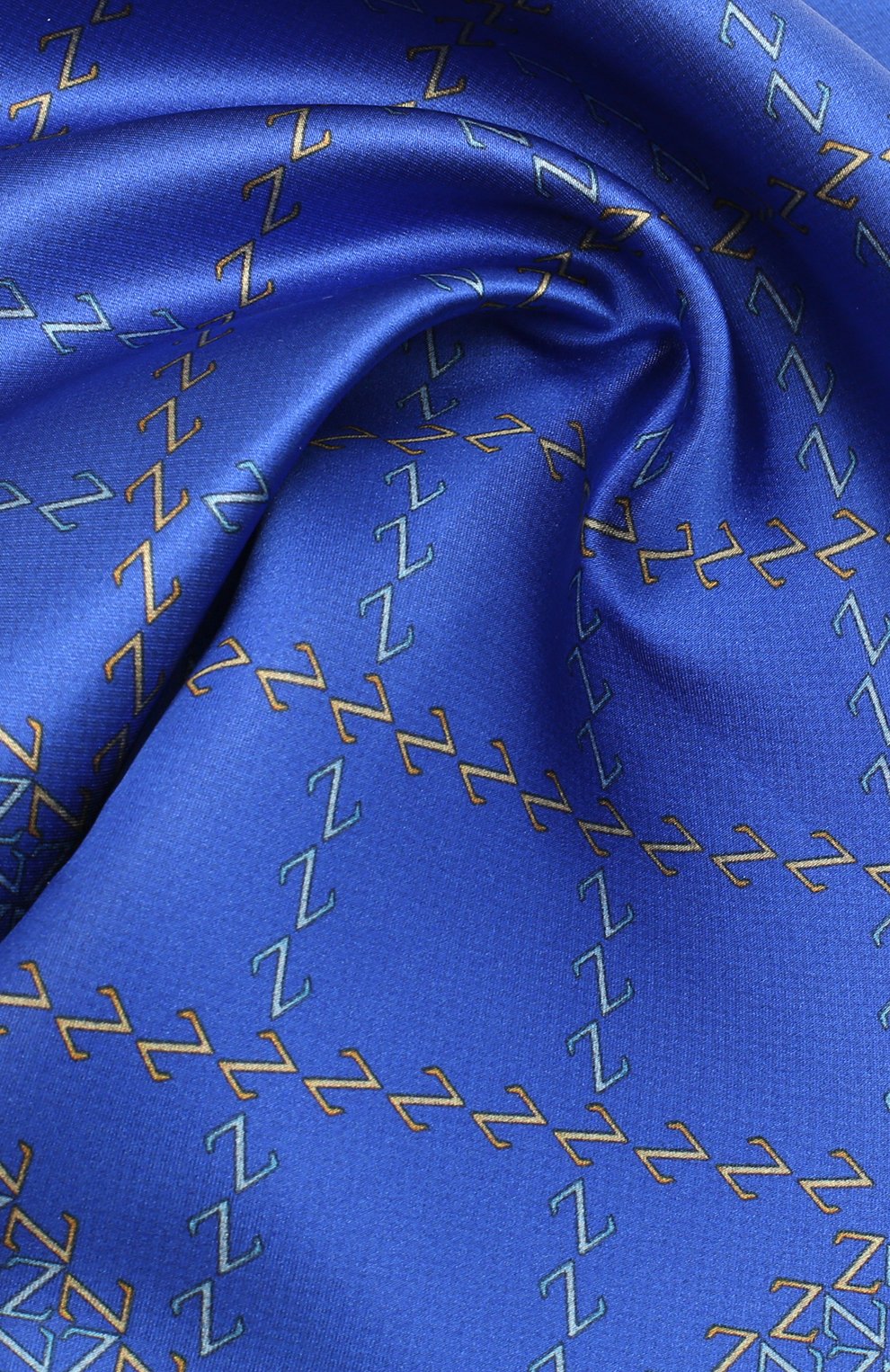 Шелковый платок ZILLI синего цвета по цене 9900 руб., арт. 51200/HANDKERCHIEF, фото 2 Шелковый платок ZILLI, арт. 51200/HANDKERCHIEF, фото 2