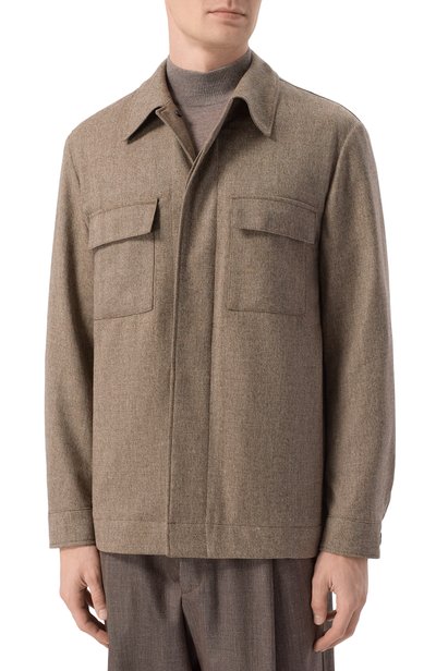 Шерстяная куртка-рубашка BOSS CAMEL темно-бежевого цвета по цене 118500 руб., арт. 50570690, фото 3 Шерстяная куртка-рубашка BOSS CAMEL, арт. 50570690, фото 3