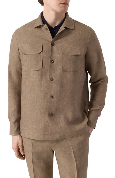 Льняная рубашка CAPOBIANCO, арт. 18M501.LL00., фото 3