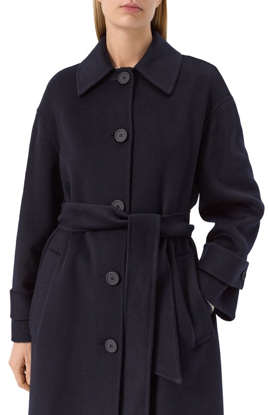 Пальто из шерсти и кашемира Max Mara Studio 0ZI0S0 Синий  0ZI0S0 Фото 5