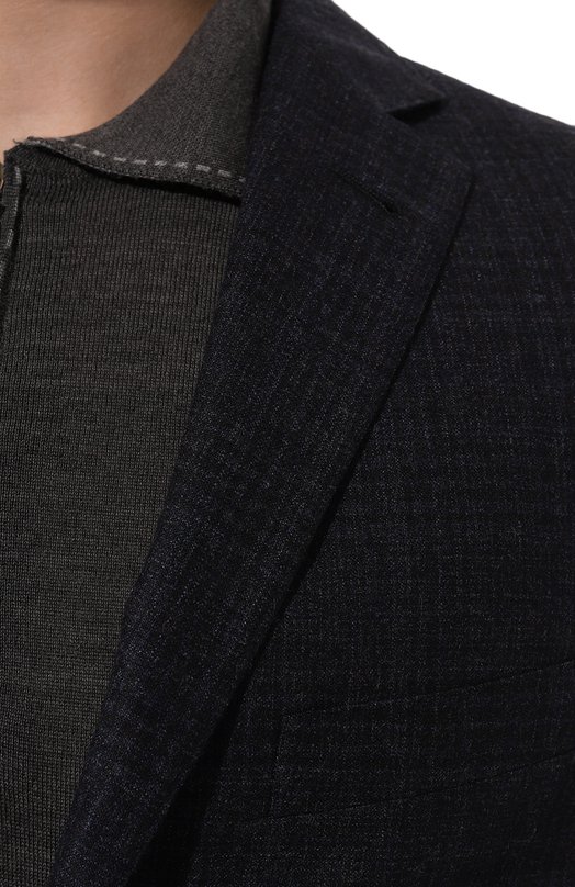 Шерстяной пиджак Corneliani 946002-9416311 Синий  946002-9416311 Фото 7