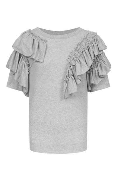 Женская хлопковая футболка DRIES VAN NOTEN, арт. 011143/3606