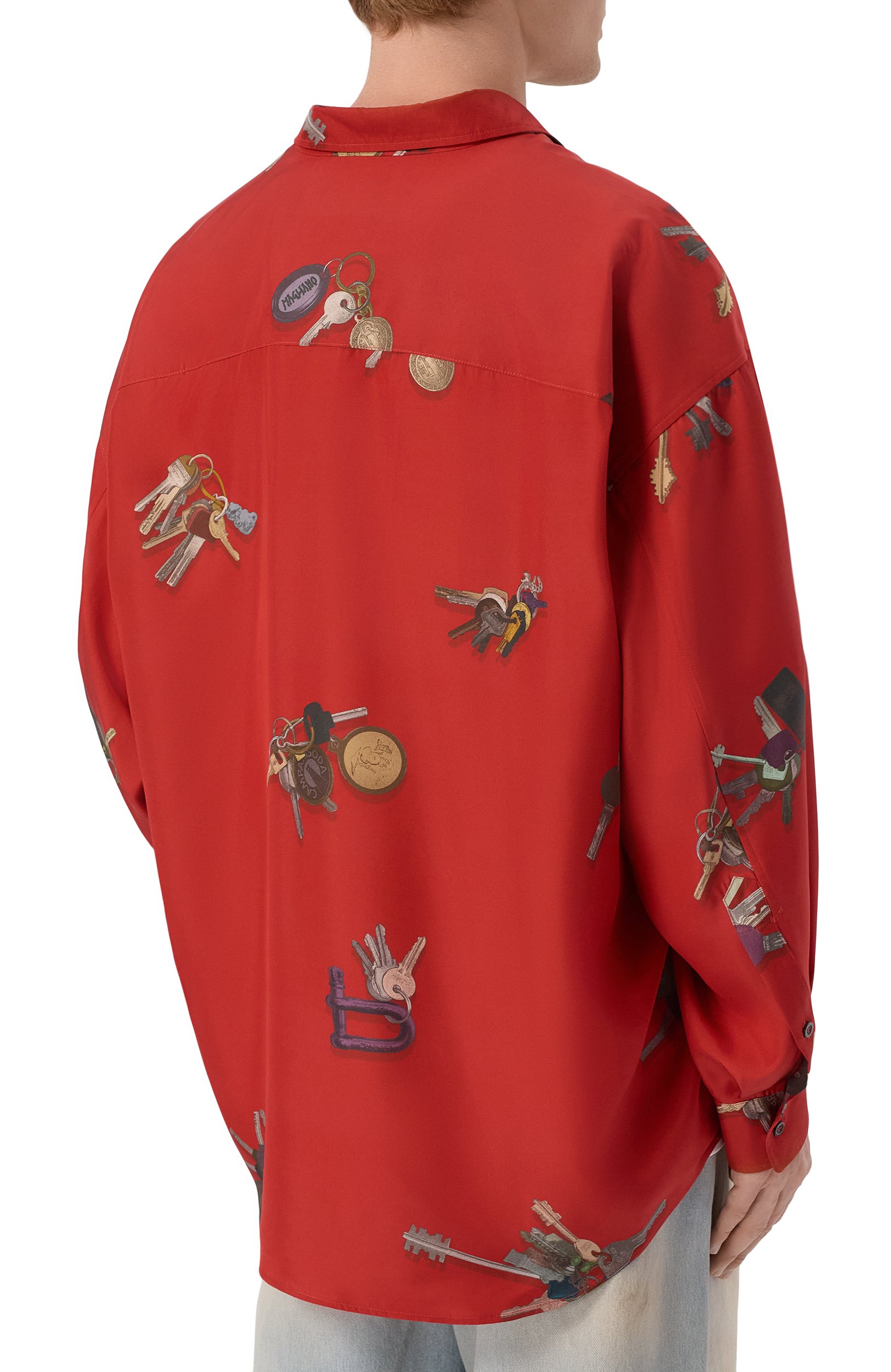 Шелковая рубашка MAGLIANO красного цвета по цене 115000 руб., арт. MGFW26SR01092, фото 4 Шелковая рубашка MAGLIANO, арт. MGFW26SR01092, фото 4