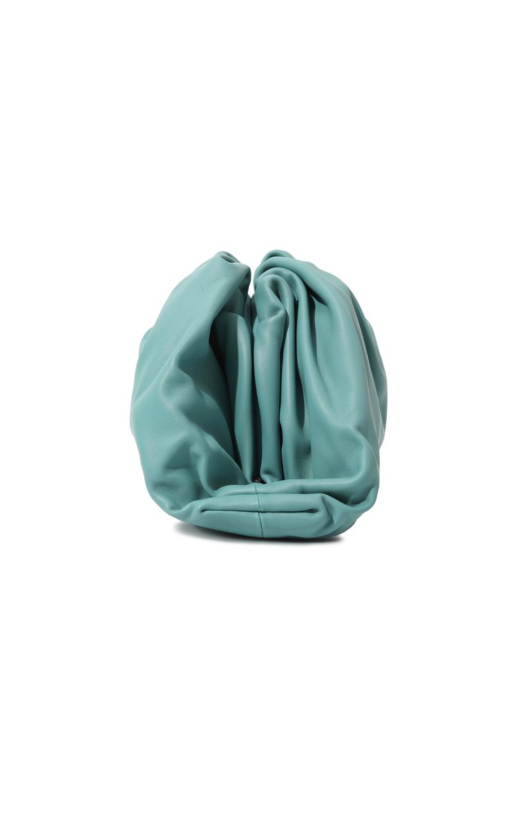 Женский клатч pouch BOTTEGA VENETA бирюзового цвета, арт. 576227/VCP40 | Фото 4 (Размер: medium; Материал: Натуральная кожа; Региональные ограничения белый список (Axapta Mercury): RU; Женское Кросс-КТ: Клатч-клатчи; Драгоценные камни: Проставлено; Материал сплава: Проставлено)