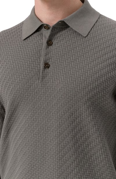 Поло из хлопка и шелка BRIONI, арт. UMR10L-PAK22, фото 5