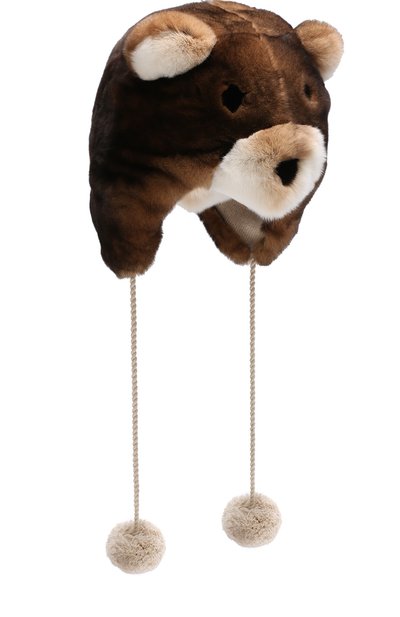 Меховая шапка-ушанка с помпонами LORO PIANA, арт. FAF9810, фото 1