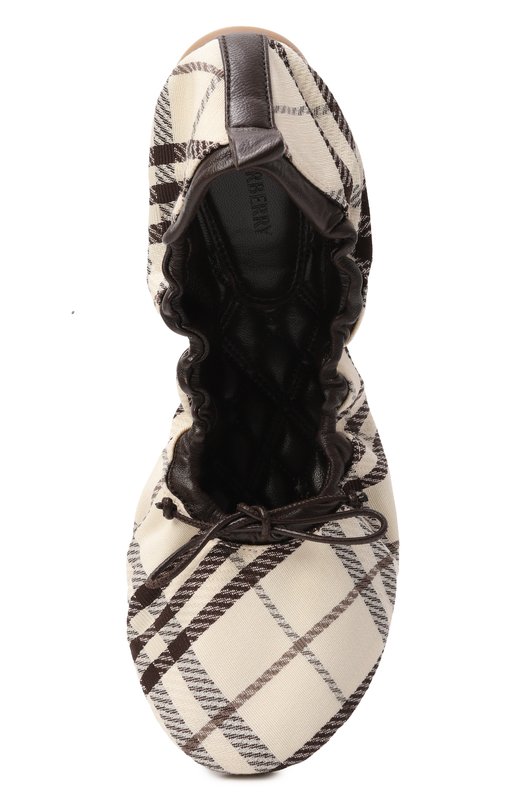 Текстильные балетки Fawn Burberry 8121533 Кремовый  8121533 Фото 6