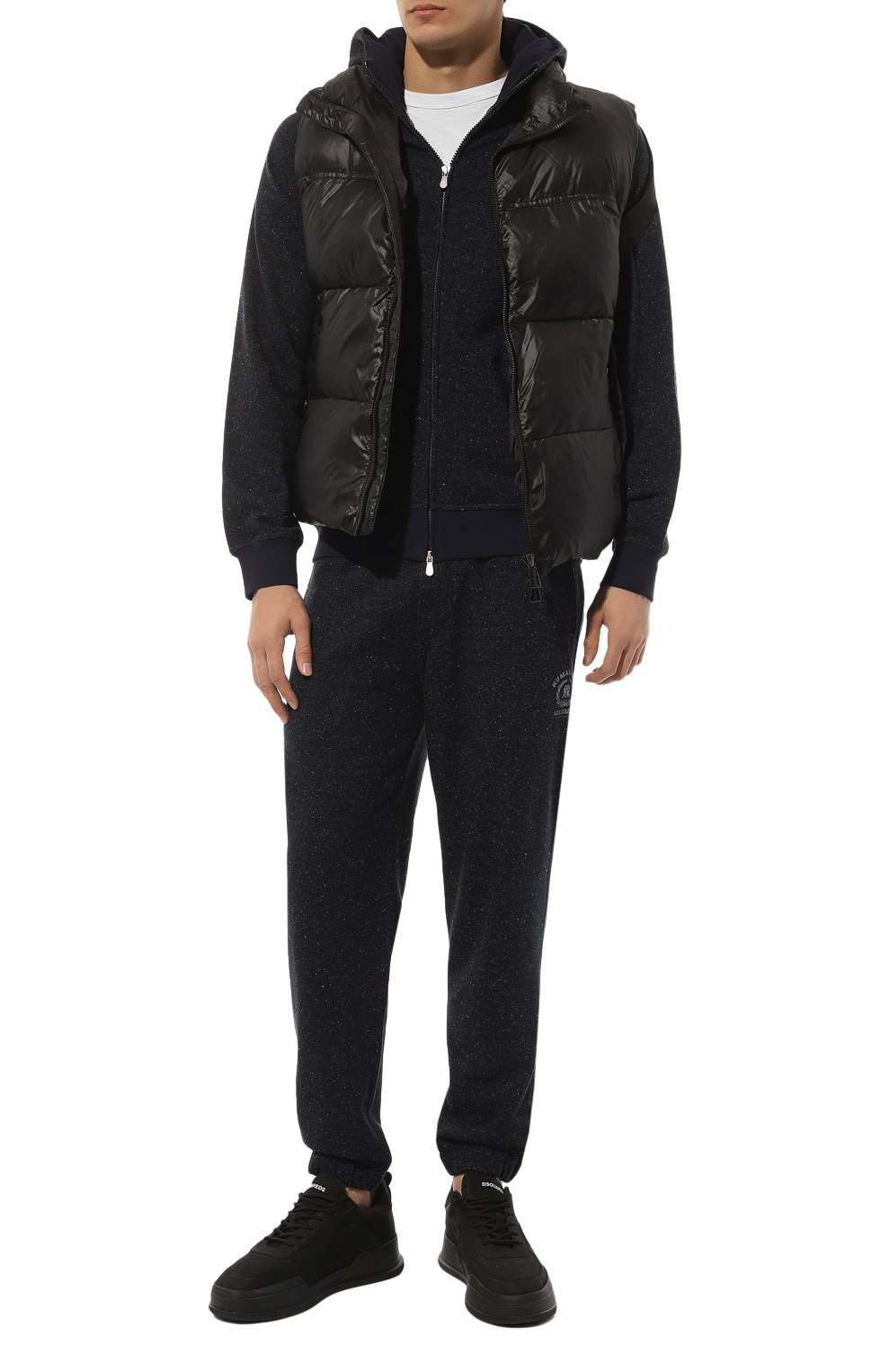 Джоггеры из хлопка и шелка BRUNELLO CUCINELLI, арт. MTU22B2206, фото 2