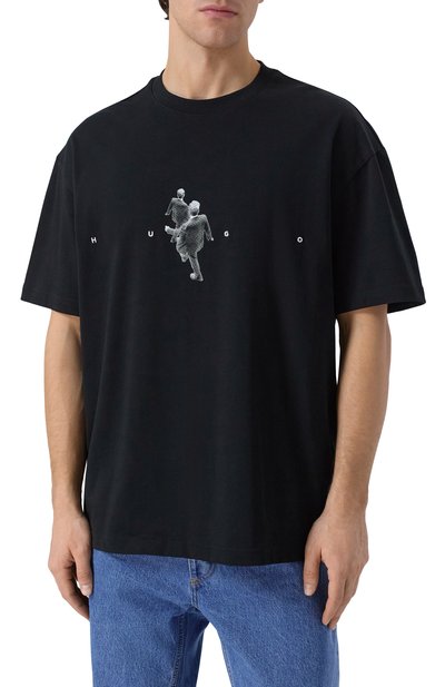 Хлопковая футболка HUGO, арт. 50553337, фото 3