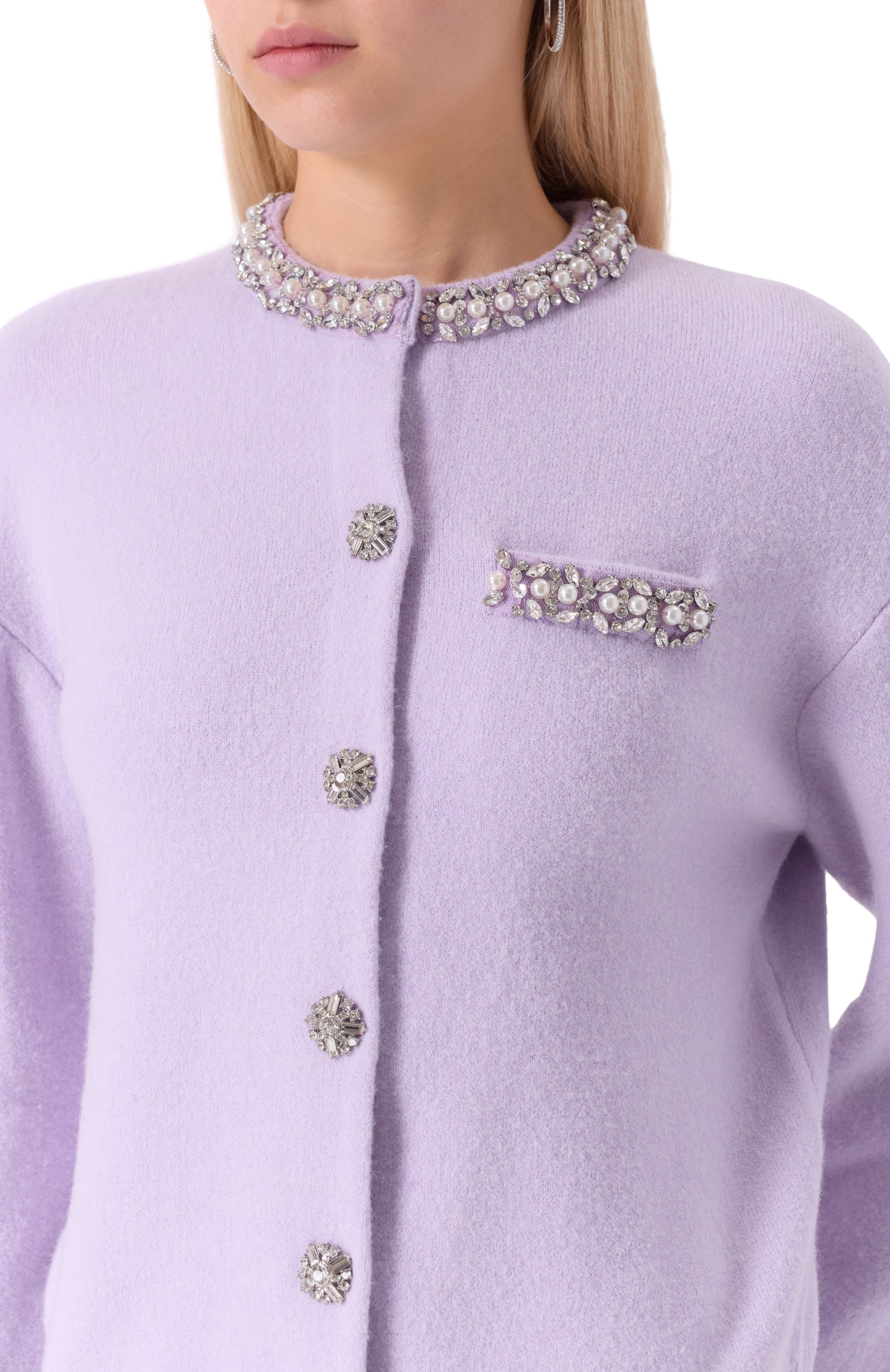 Кардиган из вискозы и шерсти SELF-PORTRAIT, арт. PF25085CL, фото 5