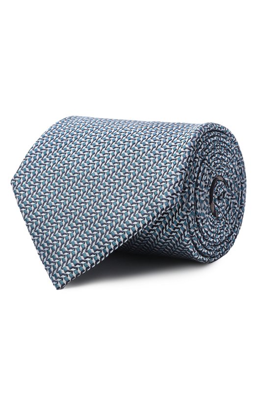 Шелковый галстук Brioni 062I00/PD482 Голубой 062I00/PD482