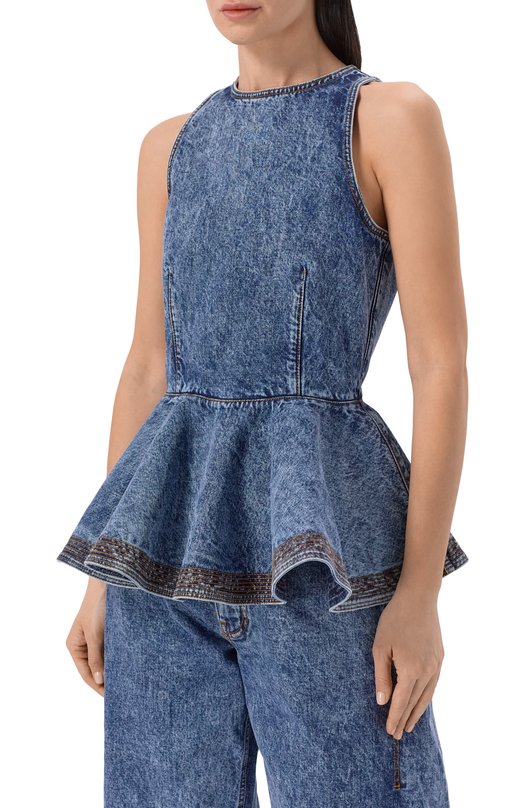 Джинсовый топ Alaia AA9H1410T535C Синий  AA9H1410T535C Фото 3
