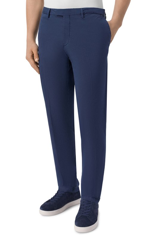 Хлопковые брюки Boglioli 80882Q/SB5751 Синий  80882Q/SB5751 Фото 3