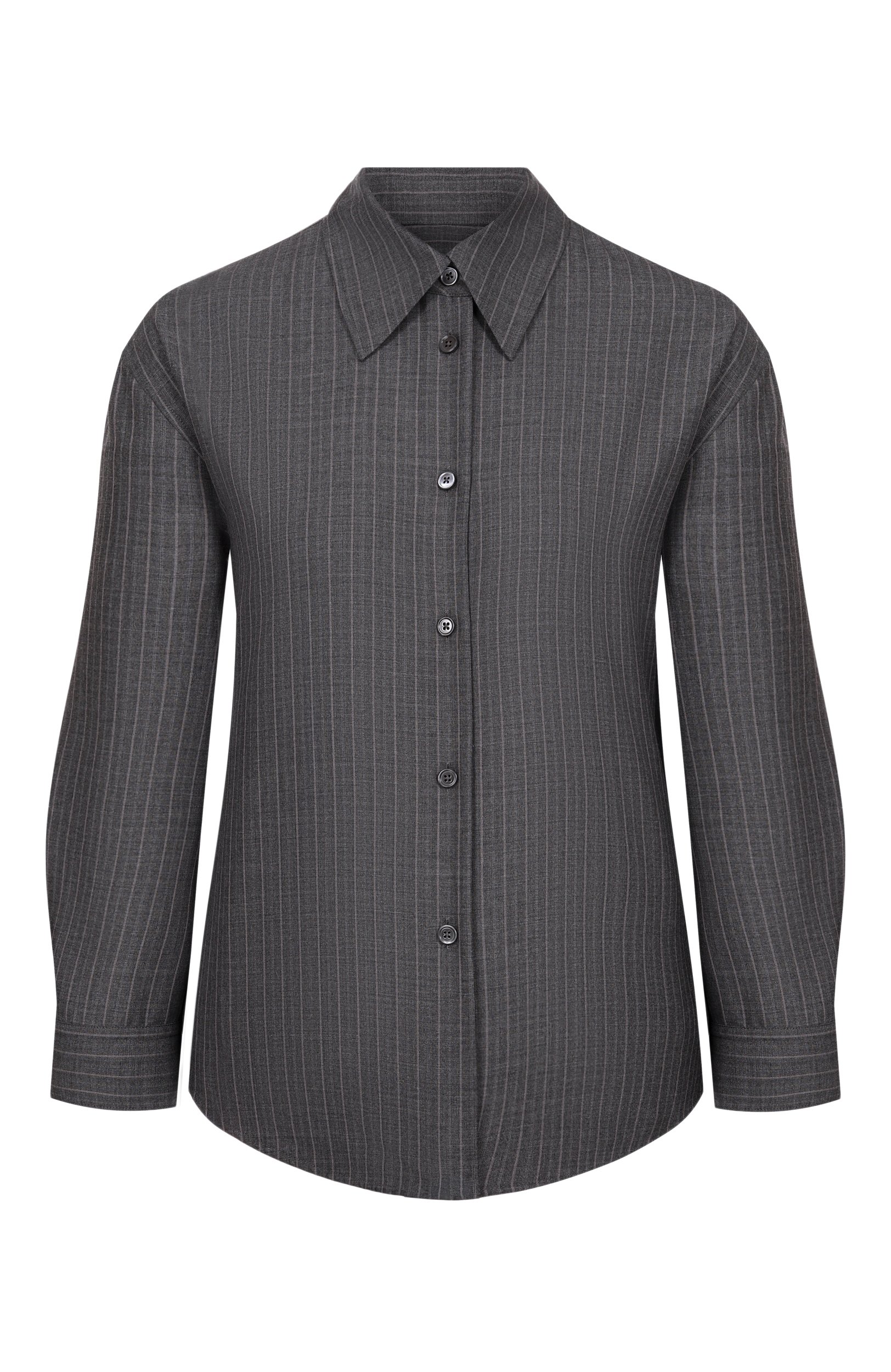 Шерстяная рубашка JIL SANDER серого цвета по цене 184000 руб., арт. J02DL0309/J40336, фото 1 Шерстяная рубашка JIL SANDER, арт. J02DL0309/J40336, фото 1