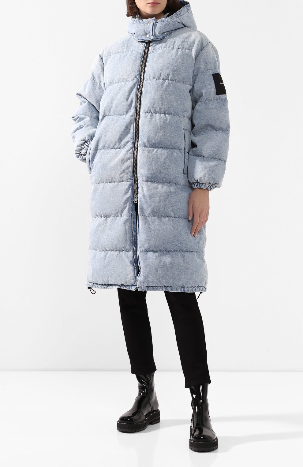 Пуховик ALEXANDER WANG голубого цвета по цене 129500 руб., арт. 4DC1202628, фото 2 Пуховик ALEXANDER WANG, арт. 4DC1202628, фото 2