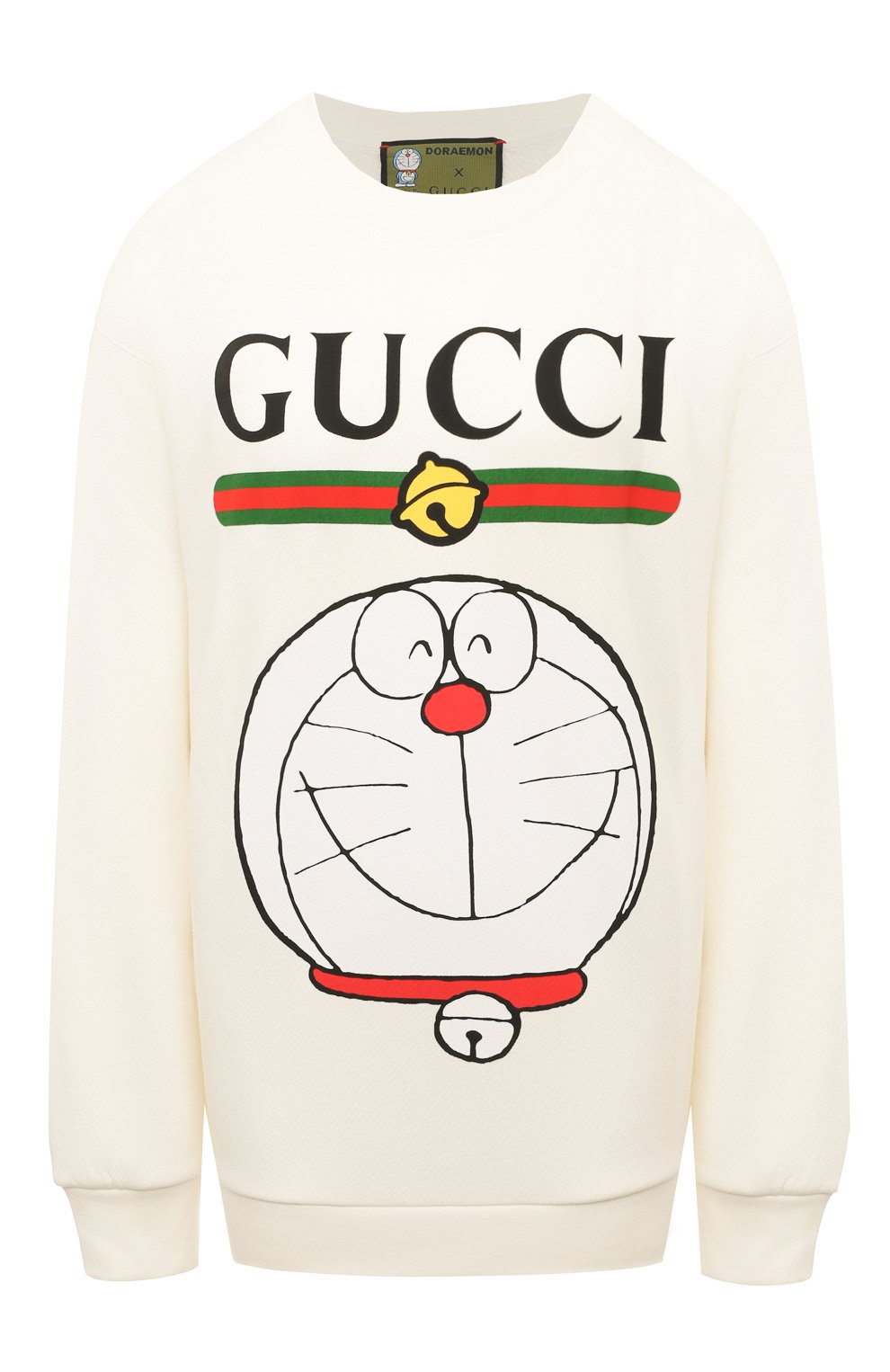 Хлопковый свитшот doraemon x gucci GUCCI белого цвета по цене 122400 руб., арт. 617964 XJDIK, фото 1 Хлопковый свитшот doraemon x gucci GUCCI, арт. 617964 XJDIK, фото 1