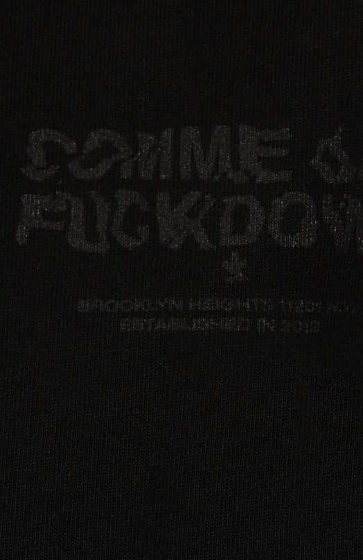 Хлопковая футболка Comme des Fuckdown CFABW01186 Чёрный  CFABW01186 Фото 5