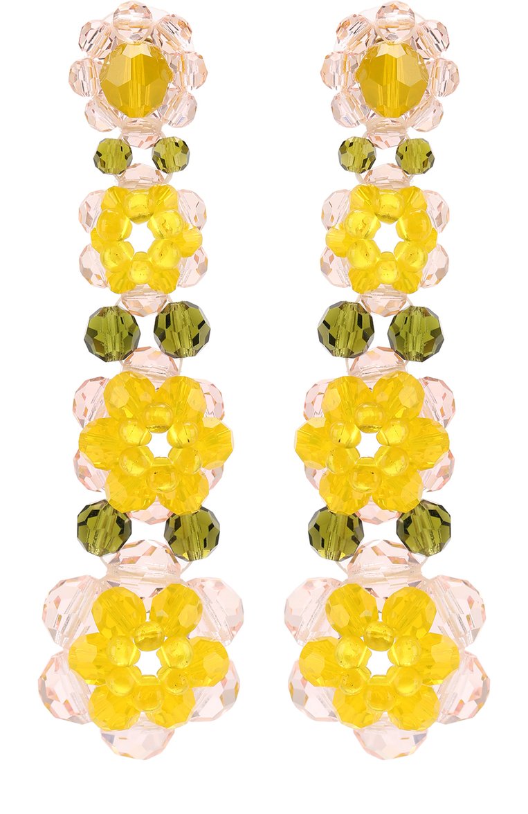 Серьги из бусин в виде цветов SIMONE ROCHA, арт. ERG49L/0906, фото 1