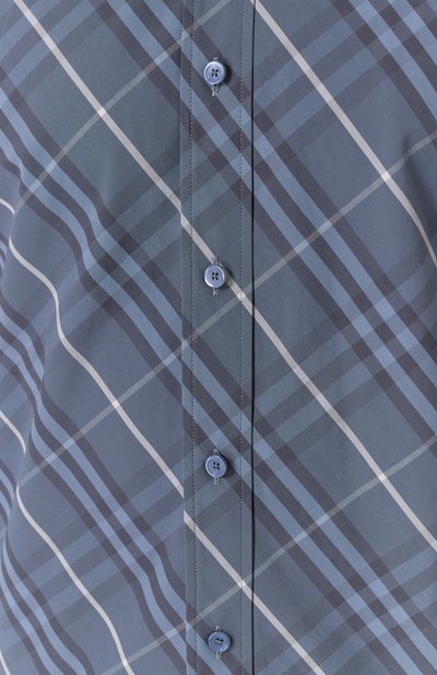 Хлопковая рубашка BURBERRY синего цвета по цене 84250 руб., арт. 8108726, фото 5 Хлопковая рубашка BURBERRY, арт. 8108726, фото 5