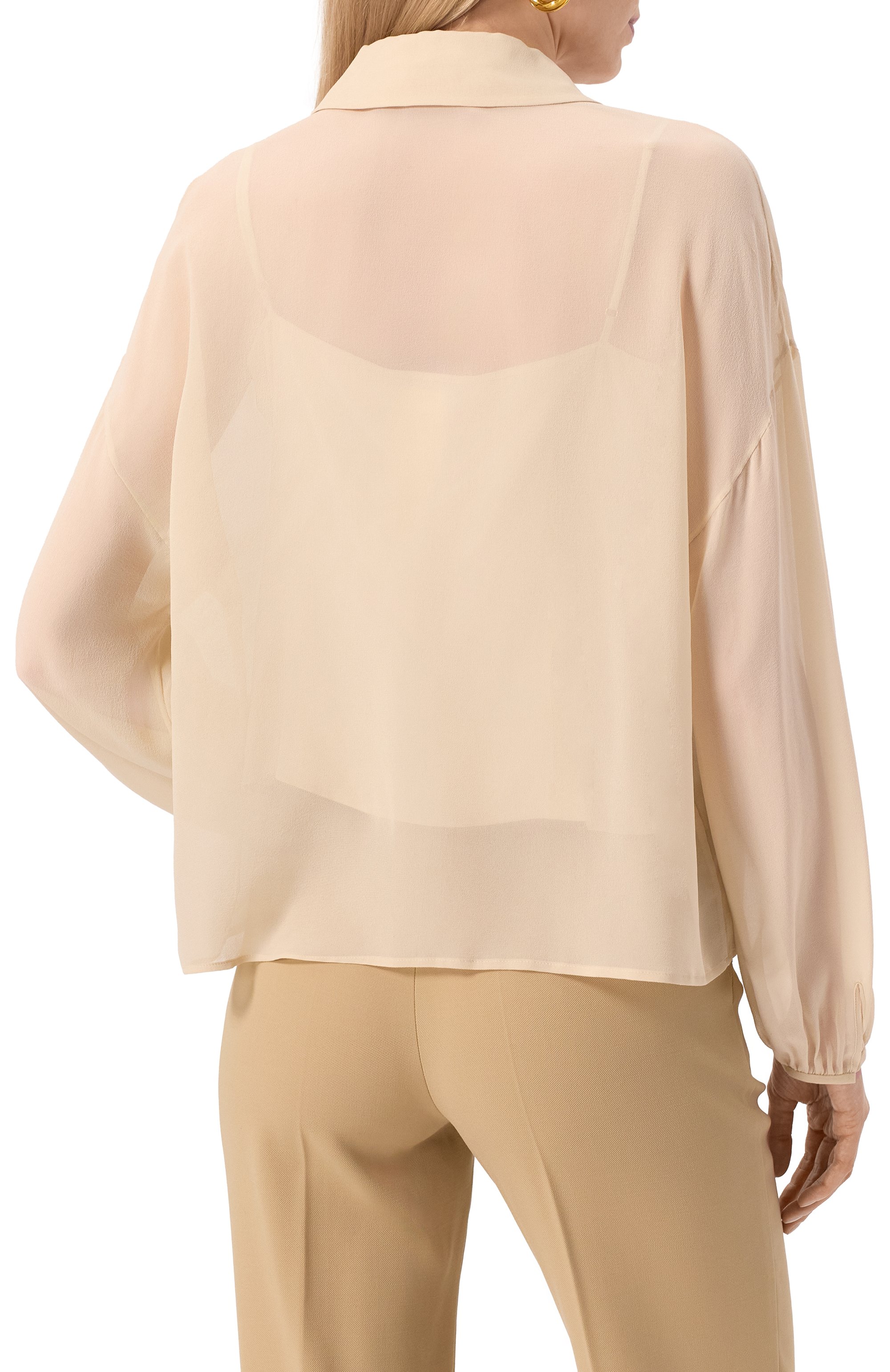 Шелковая блузка MAX MARA STUDIO, арт. VALDAI, фото 4