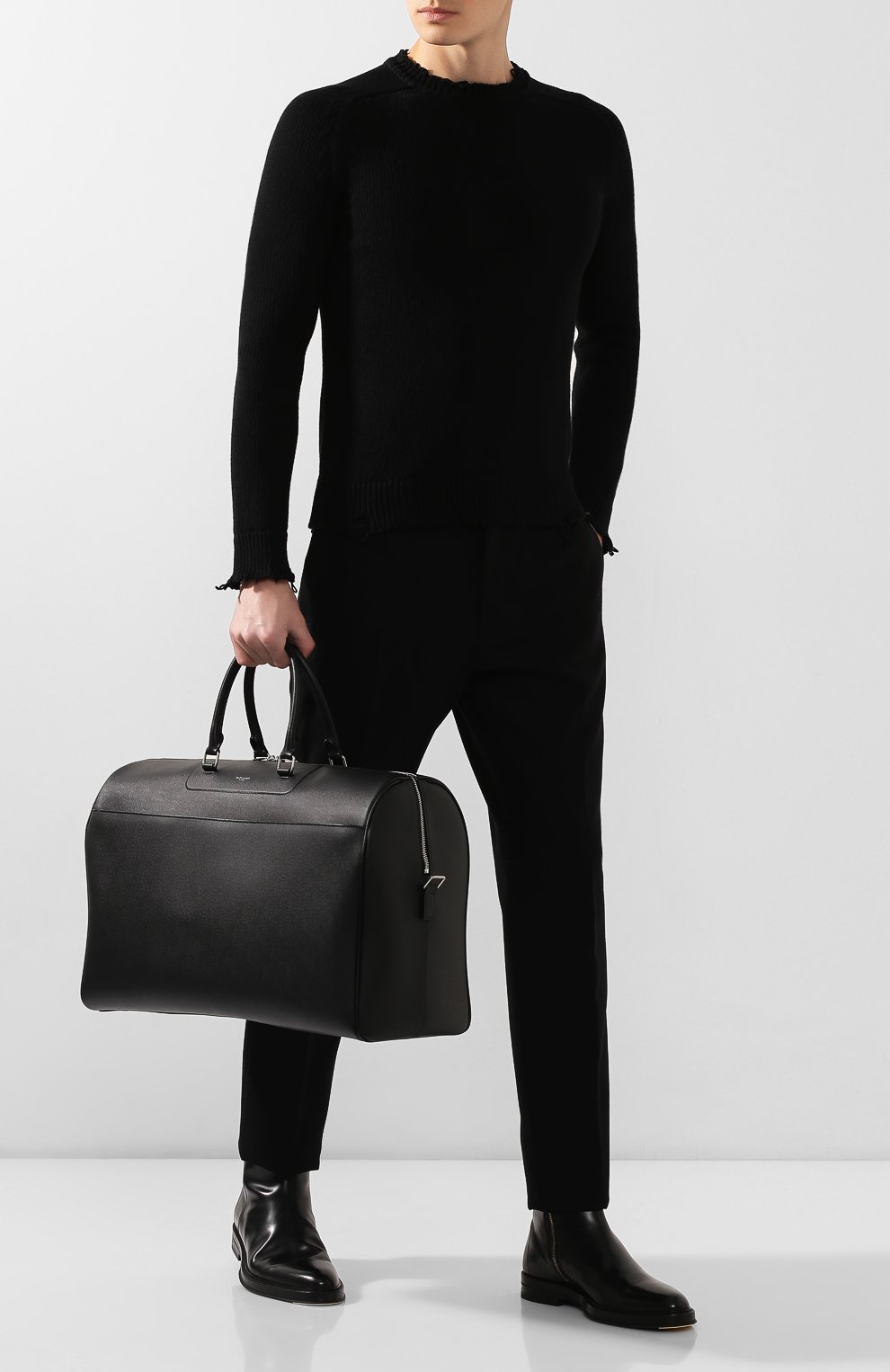 Кожаная дорожная сумка SAINT LAURENT, арт. 556995/BTY0E, фото 2