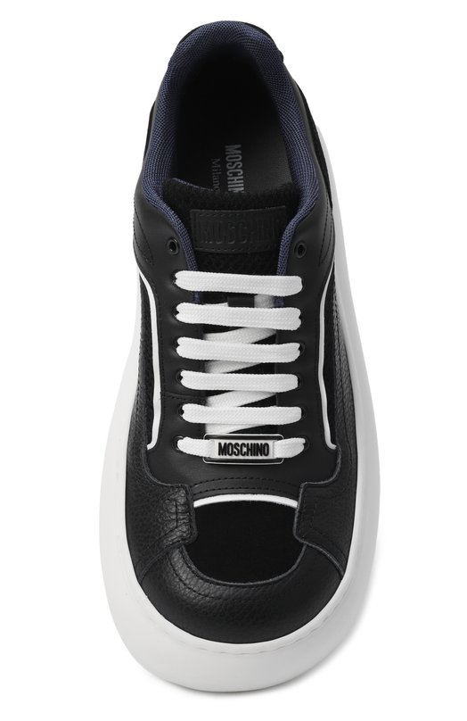 Кожаные кеды Moschino MB15165G00/GH5 Чёрный  MB15165G00/GH5 Фото 5