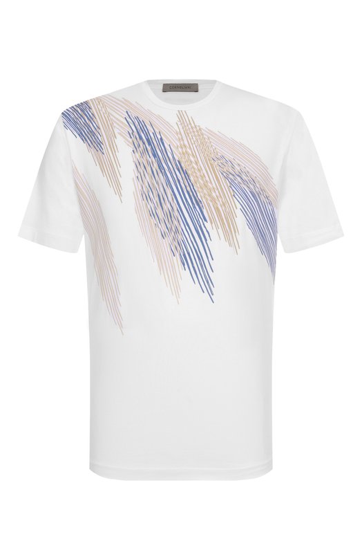 Хлопковая футболка Corneliani 25G589-2525065 Белый 25G589-2525065