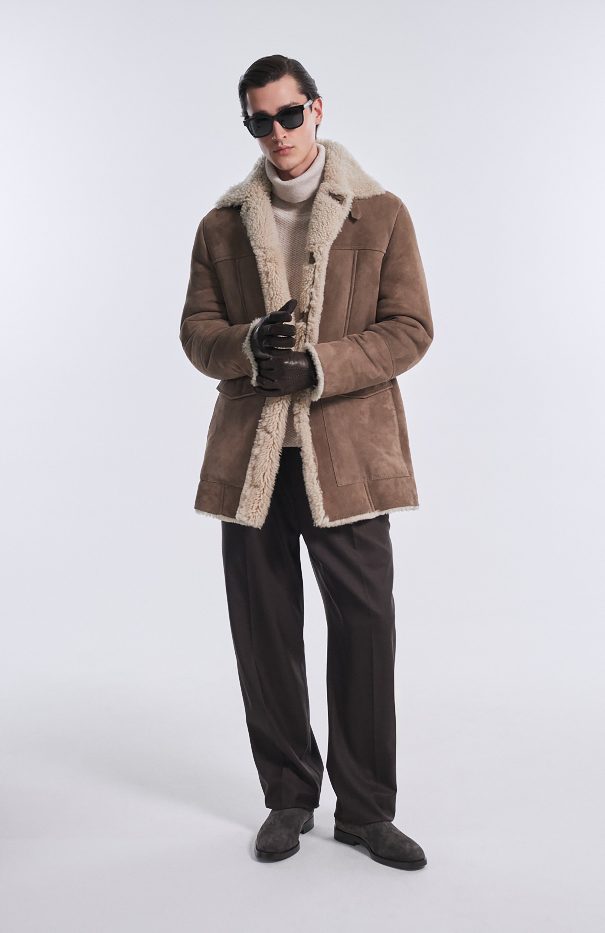 Кожаные перчатки GIORGIO ARMANI, арт. 744133/2F203, фото 3