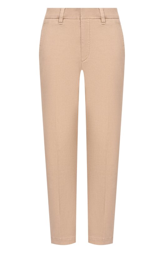 Брюки из хлопка и лиоцелла Brunello Cucinelli MA080P5729 Бежевый MA080P5729