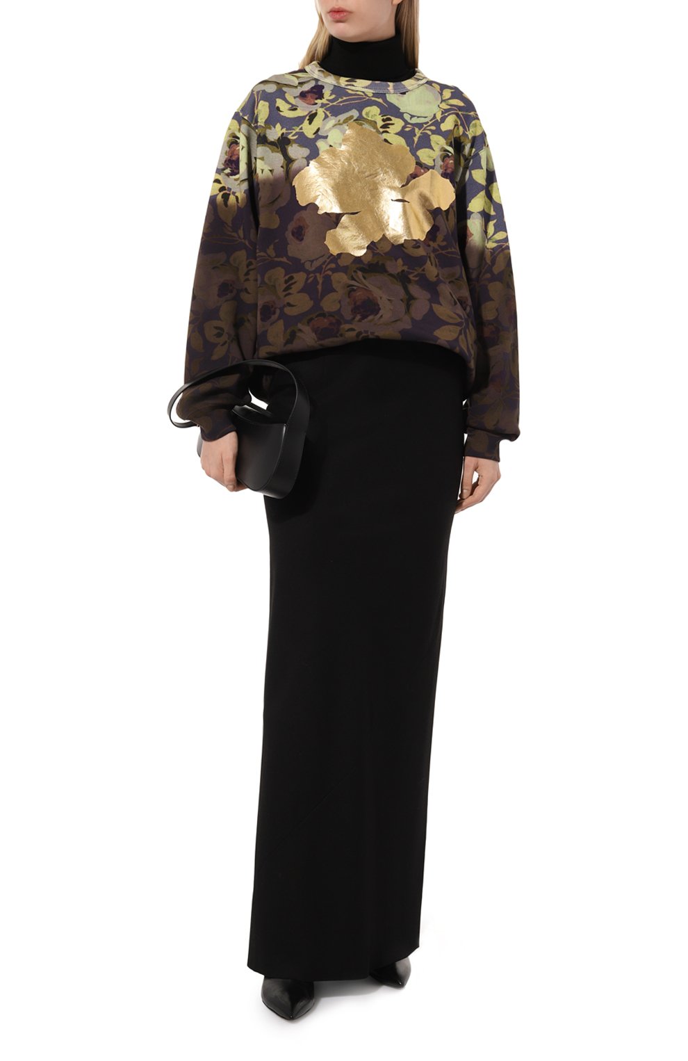 Хлопковый свитшот DRIES VAN NOTEN фиолетового цвета по цене 57850 руб., арт. 232-011127-7643, фото 2 Хлопковый свитшот DRIES VAN NOTEN, арт. 232-011127-7643, фото 2
