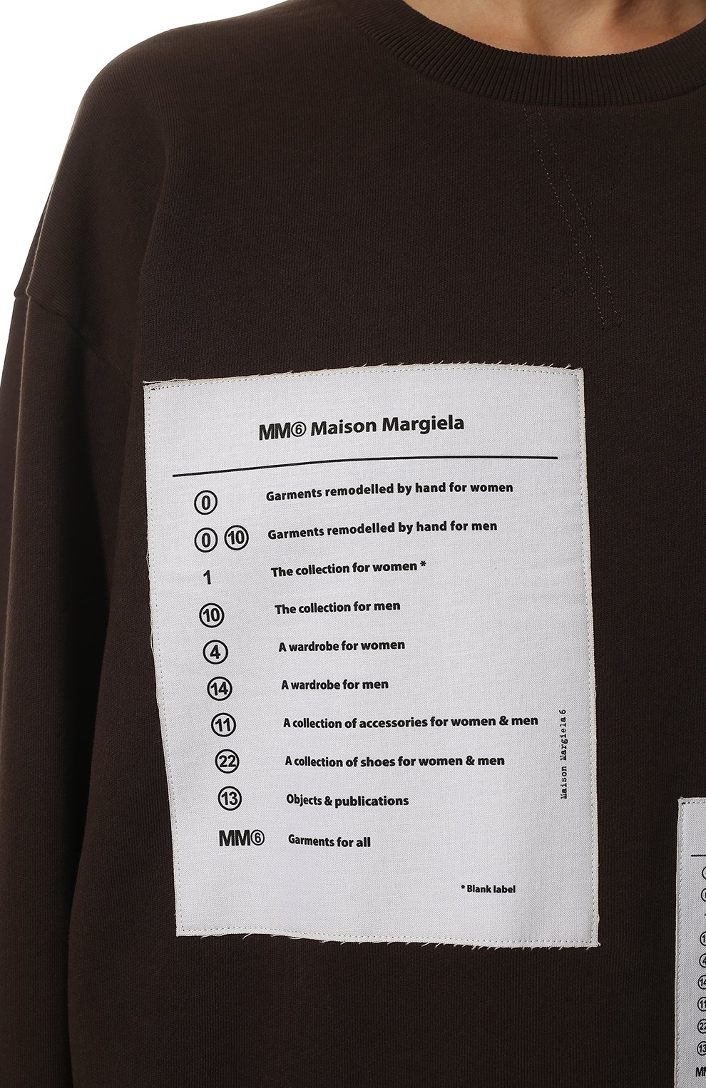 Хлопковый свитшот MM6 темно-коричневого цвета по цене 48950 руб., арт. S52GU0171/S25537, фото 5 Хлопковый свитшот MM6, арт. S52GU0171/S25537, фото 5