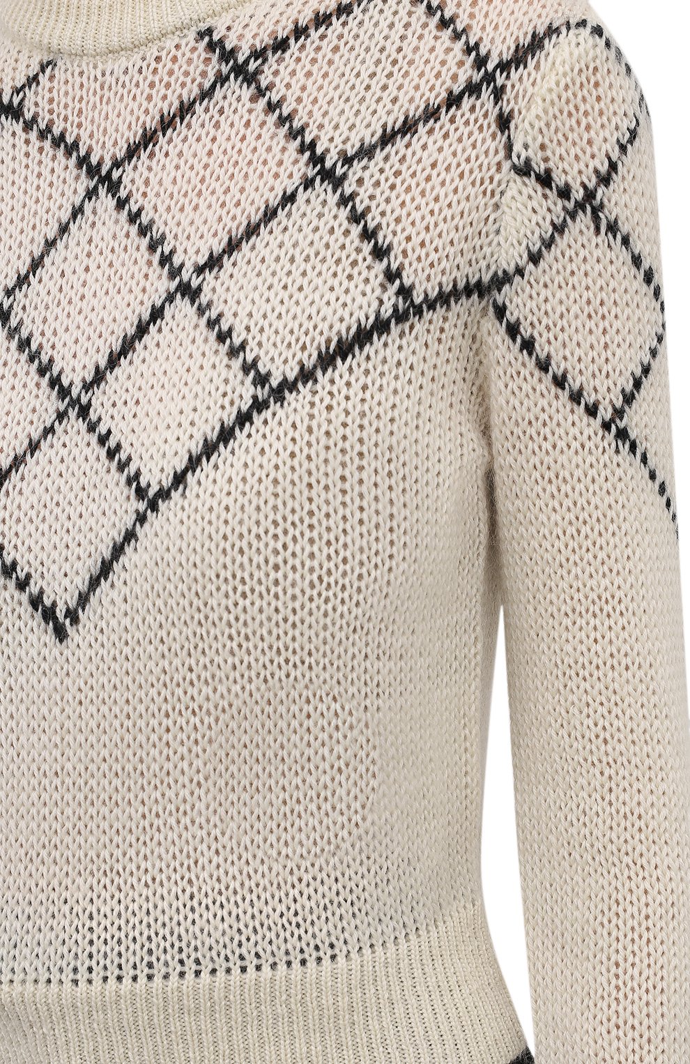 Пуловер SAINT LAURENT кремового цвета по цене 83950 руб., арт. 597133/YAJM2, фото 5 Пуловер SAINT LAURENT, арт. 597133/YAJM2, фото 5
