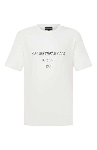 Мужская хлопковая футболка EMPORIO ARMANI, арт. EM007283/AF29523