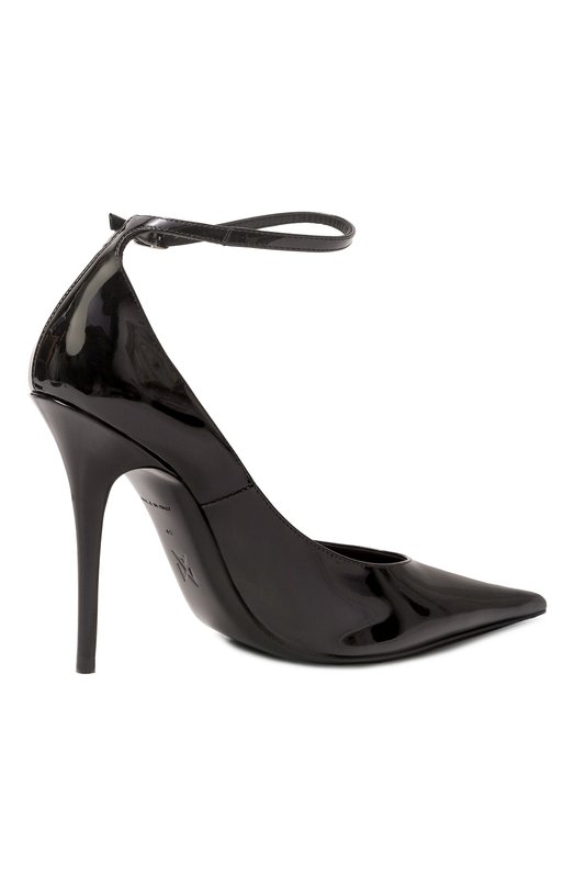 Кожаные туфли Anok 105 Amina Muaddi AN0K PUMP/PATENT Чёрный  AN0K PUMP/PATENT Фото 5