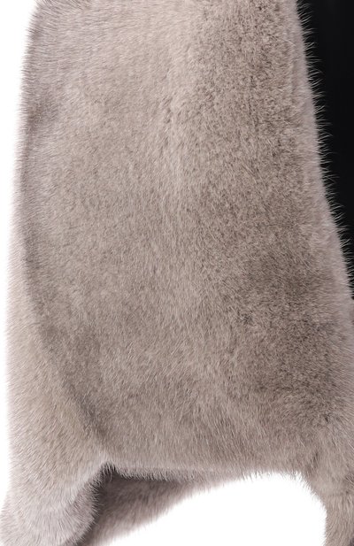 Меховая косынка лэни-2.2 из норки FURLAND серого цвета по цене 121000 руб., арт. 0160800110343600676, фото 3 Меховая косынка лэни-2.2 из норки FURLAND, арт. 0160800110343600676, фото 3