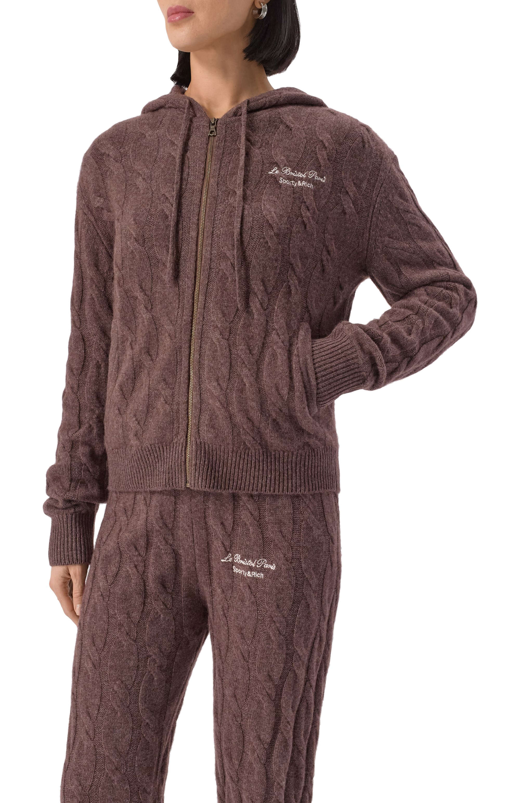 Кардиган из кашемира и шерсти sporty & rich x le bristol paris SPORTY AND RICH, арт. CA005517619BR03, фото 3