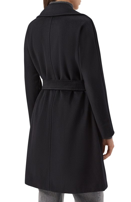 Шерстяное пальто Max Mara Studio DRAVENNA Чёрный  DRAVENNA Фото 4