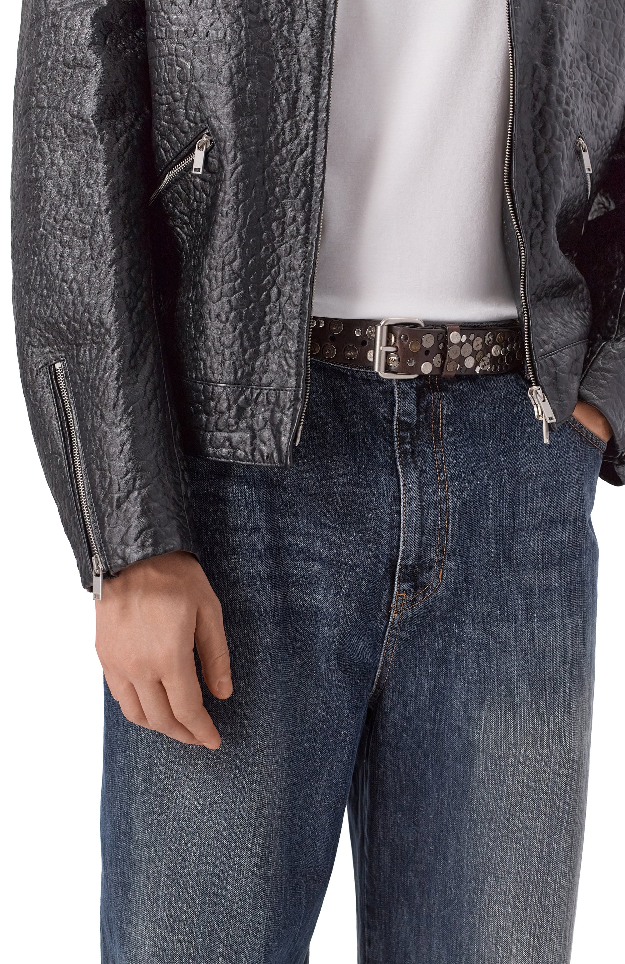 Кожаный ремень DRIES VAN NOTEN, арт. 021408/0105, фото 2