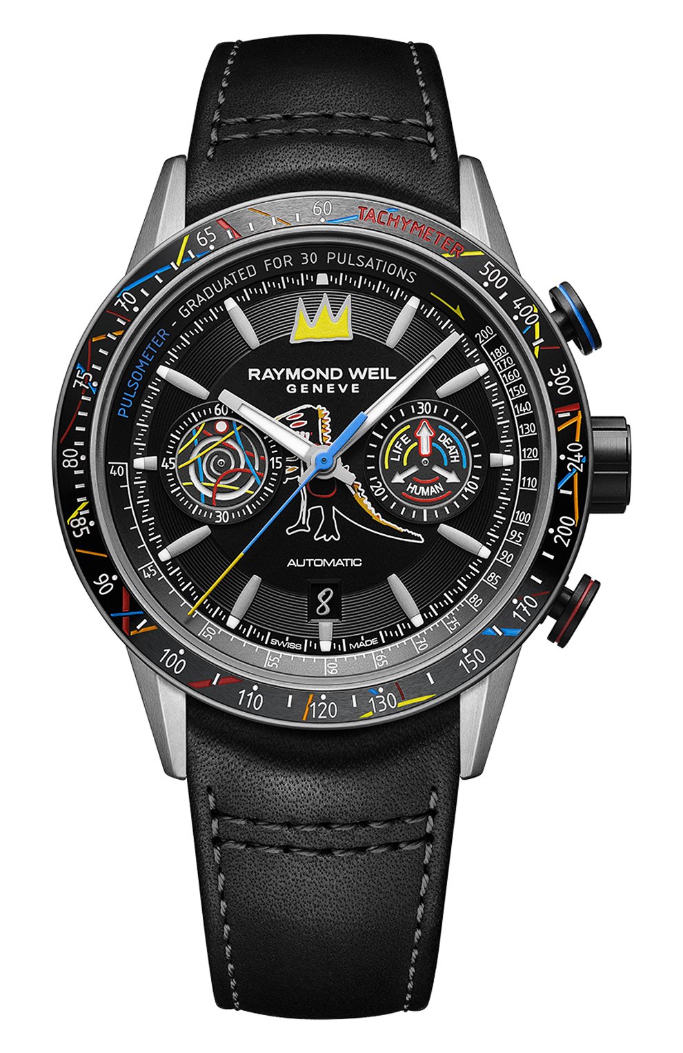 Часы freelancer basquiat special edition RAYMOND WEIL бесцветного цвета по цене 658200 руб., арт. 7780-TIC-JMB01, фото 1 Часы freelancer basquiat special edition RAYMOND WEIL, арт. 7780-TIC-JMB01, фото 1