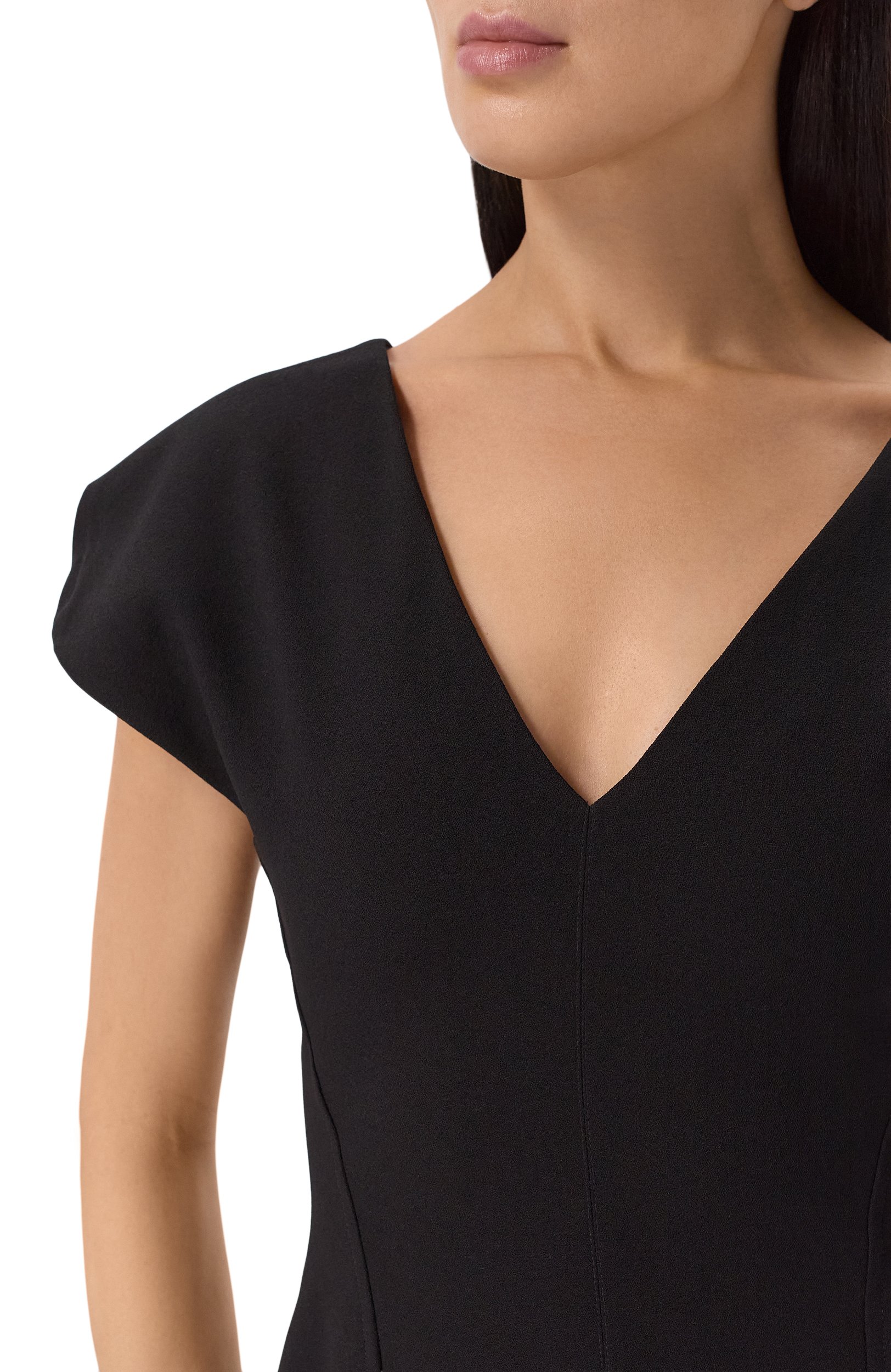 Шерстяное платье JIL SANDER черного цвета по цене 299000 руб., арт. J02CT0707/J40379, фото 4 Шерстяное платье JIL SANDER, арт. J02CT0707/J40379, фото 4