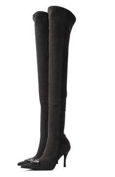 Женские те�кстильные ботфорты d-venus tbt DIESEL черного цвета, арт. Y03316/P5523 | Фото 1 (Материал внешний: Текстиль; Каблук высота: Высокий; Драгоценные камни: Проставлено; Материал сплава: Проставлено; Материал внутренний: Натуральная кожа; Подошва: Плоская; Каблук тип: Шпилька; Материал утеплителя: Без утеплителя)