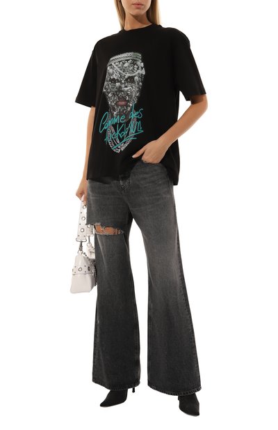 Хлопковая футболка COMME DES FUCKDOWN черного цвета по цене 6150 руб., арт. CFABW01182, фото 2 Хлопковая футболка COMME DES FUCKDOWN, арт. CFABW01182, фото 2