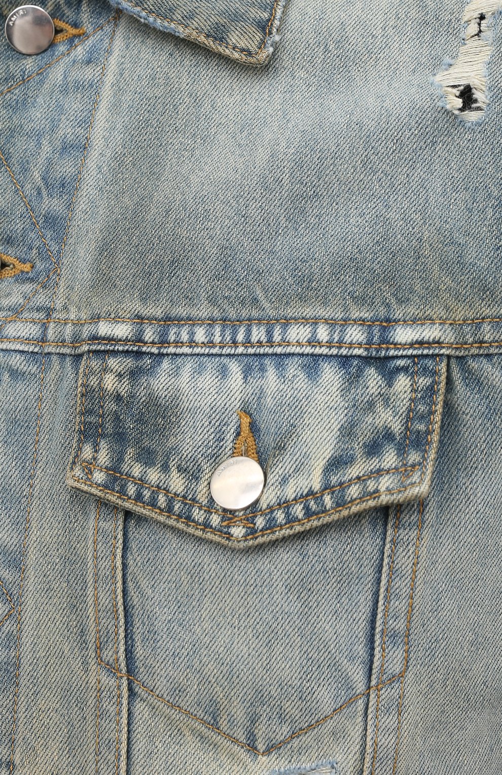 Джинсовая куртка AMIRI синего цвета по цене 190500 руб., арт. W0M04603RD, фото 5 Джинсовая куртка AMIRI, арт. W0M04603RD, фото 5