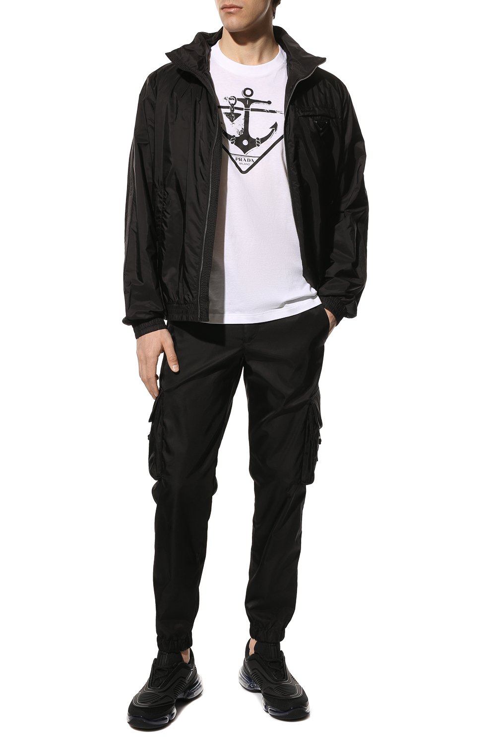 Хлопковая футболка PRADA, арт. UJN317-10JU-F0009-162, фото 2