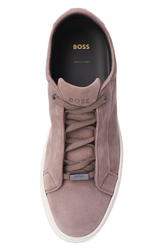 Кеды Gary из нубука BOSS 50552971 Бежевый  50552971 Фото 6