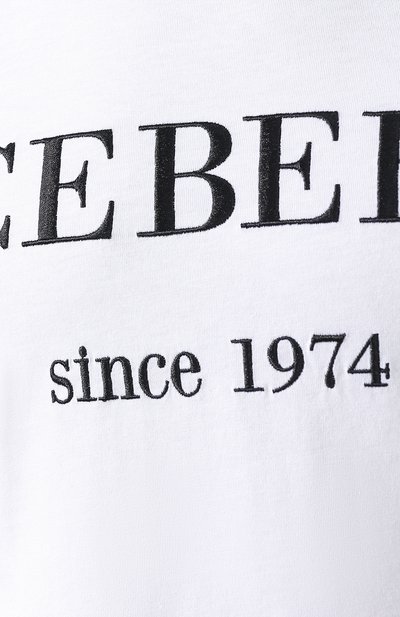 Хлопковая футболка ICEBERG, арт. 19E I1P0/F014/6331, фото 5