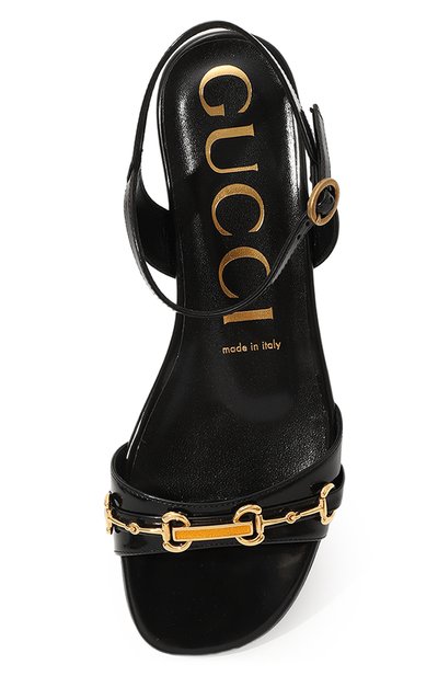 Кожаные сандалии horsebit GUCCI, арт. 623094 CLG00, фото 4