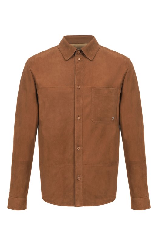 Замшевая куртка-рубашка Stefano Ricci M7J5100280/SUESN4 Коричневый M7J5100280/SUESN4