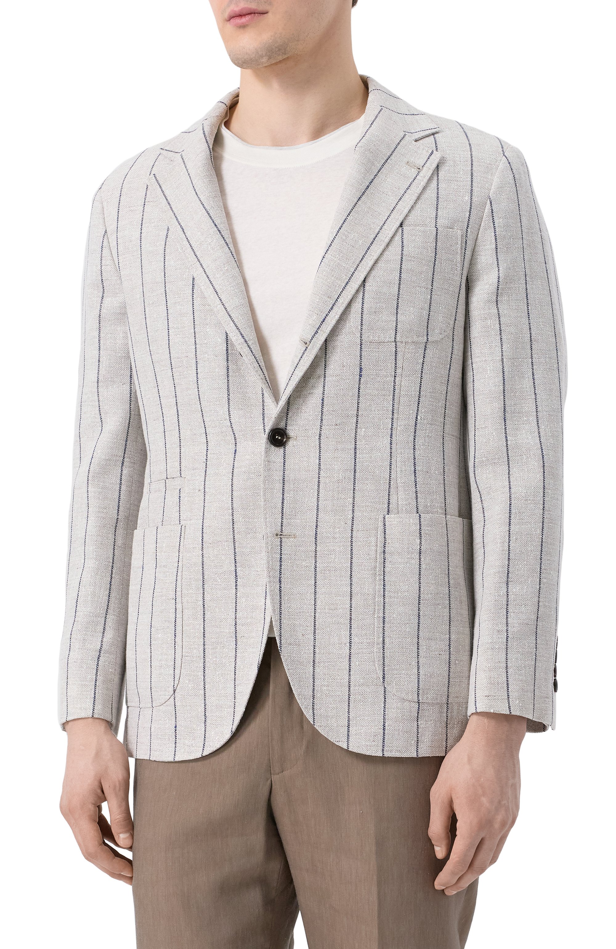 Пиджак изо льна и хлопка BRUNELLO CUCINELLI, арт. MR4747BND, фото 5